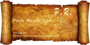 Pech Rozália névjegykártya